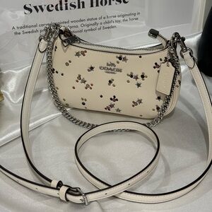 Coach Teri Mini Crossbody Bag With Star Print CCE46 Chalk Multi